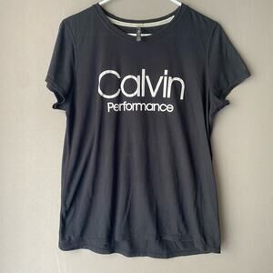 Calvin Klein sz L black oversized‎ spellout t-shirt shirt